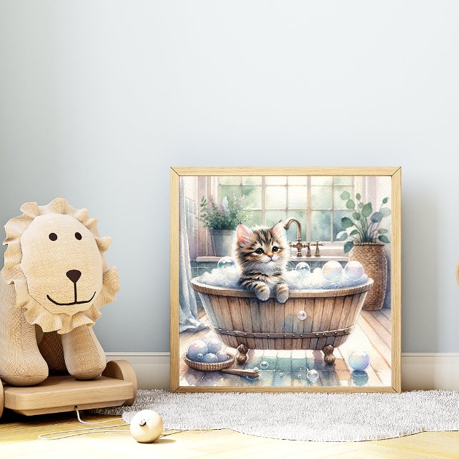 Niedliche Bubbly Kitt Bath Time Poster (Von Creator hochgeladen)