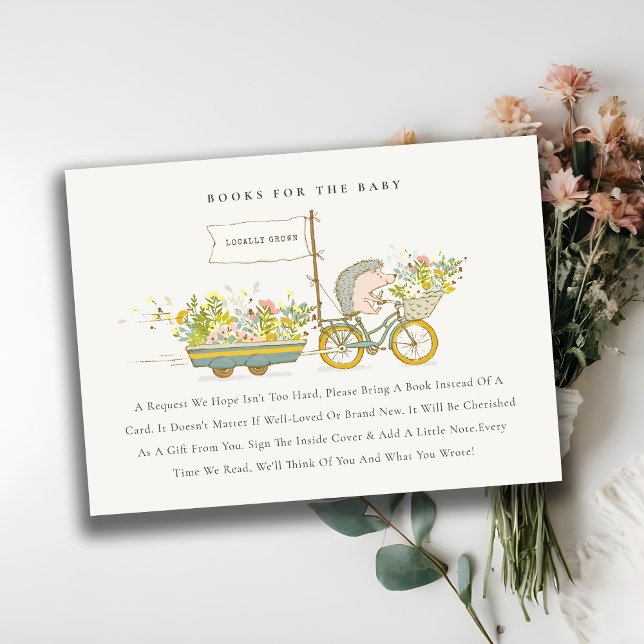 Niedliche Bücher für Igel mit Kinderdusche Begleitkarte (Von Creator hochgeladen)