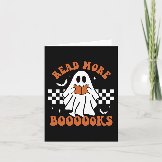 Niedliche Bücher Ghost Read more Books Fun Teacher Karte (Vorderseite)