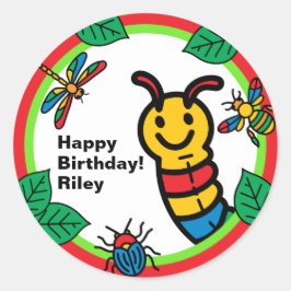 Niedliche Bug- und Insektenschutzmittel Runder Aufkleber