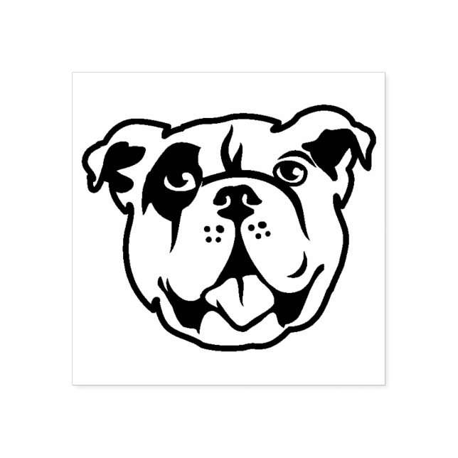 Niedliche Bulldog-Briefmarke Gummistempel (Prägung)