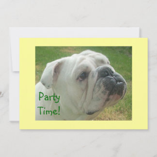 Niedliche Bulldog-Party Einladungen