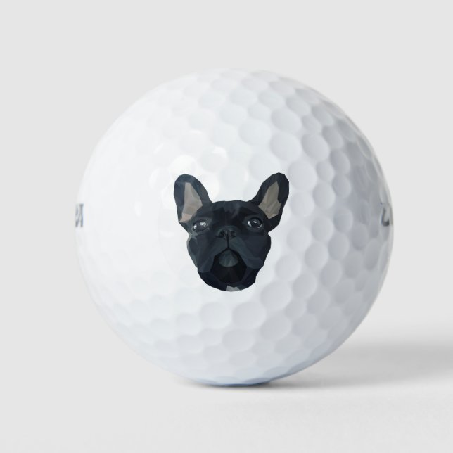 Niedliche Bulldoggesicht Golfball (Vorderseite)