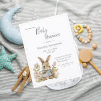 Niedliche Bunny Bunny Rabbit Floral Baby Dusche Ei