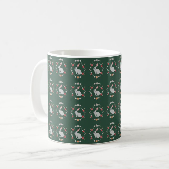 Niedliche Bunny Coffee Tasse (Vorderseite Links)