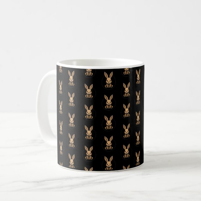 Niedliche Bunny Coffee Tasse (Vorderseite Links)
