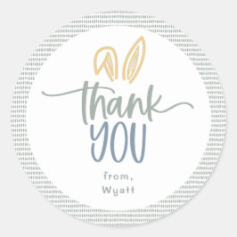 Niedliche Bunny Ears Vielen Dank für den klassisch Runder Aufkleber