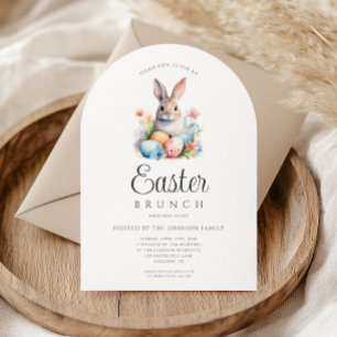 Niedliche Bunny Egg Jour und Osterbrunch Arch Einladung