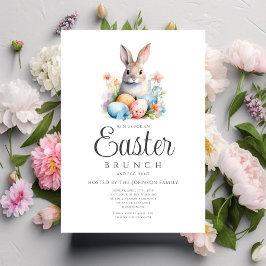 Niedliche Bunny Egg Jour und Osterbrunch Einladung