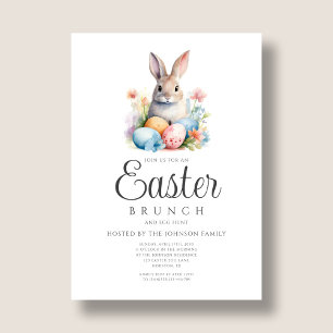 Niedliche Bunny Egg Jour und Osterbrunch Einladung