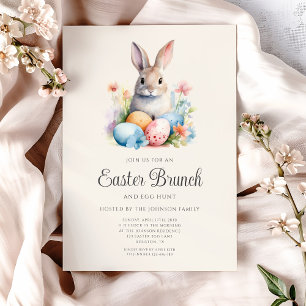 Niedliche Bunny Egg Jour und Osterbrunch Einladung