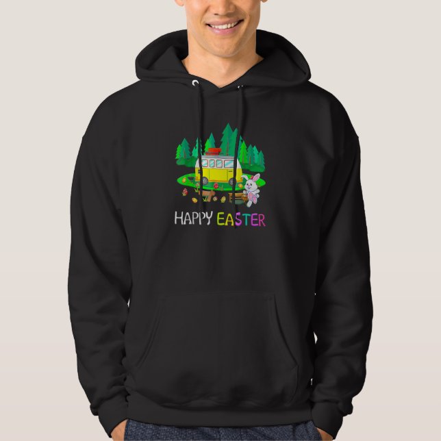 Niedliche Bunny Eggs Osterfest Camping Happy Oster Hoodie (Vorderseite)