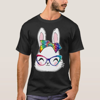 Niedliche Bunny Face Colorful Glasses Headband Hap T-Shirt