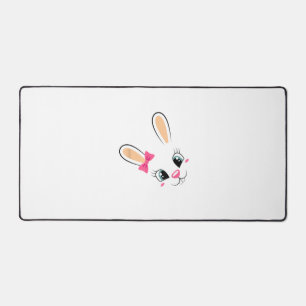 Niedliche Bunny Face Osterfest Sonniges Kaninchen Schreibtischunterlage