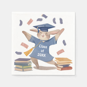 Niedliche Bunny Graduation Party Napkins Serviette
