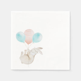 Niedliche Bunny Holloons Papier Napkin Serviette