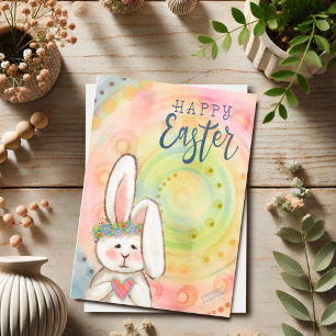 Niedliche Bunny Inspirivity Pastel Happy Oaster Karte