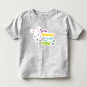 NIEDLICHE BUNNY-LIEBEN MIT OSTEREIERN KLEINKIND T-SHIRT