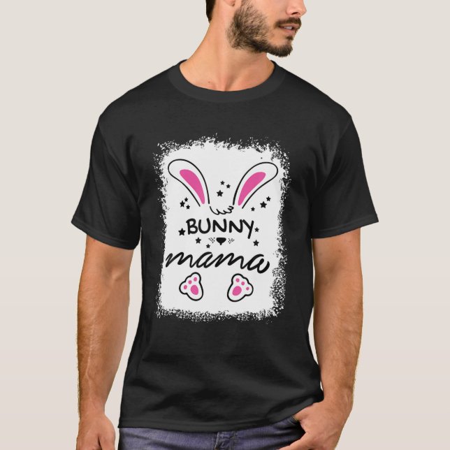 Niedliche Bunny Mama Osterschwangere Mama Frohe Os T-Shirt (Vorderseite)