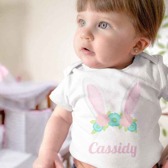 Niedliche Bunny Ohren Tiara Ostern Personalisiert Baby Strampler (Von Creator hochgeladen)