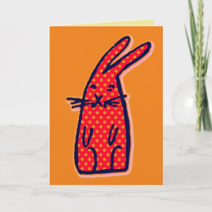 NIEDLICHE BUNNY RABBIT ART BIRTHDAY CARD KARTE