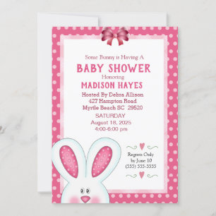 Niedliche Bunny Rabbit Baby Dusche Einladung