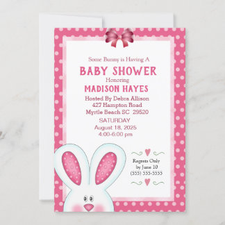 Niedliche Bunny Rabbit Baby Dusche Einladung