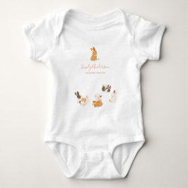 Niedliche Bunny Rabbit Birthday Baby Dusche Einlad Baby Strampler