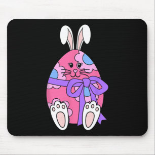 Niedliche Bunny Rabbit Egg Floral Girls Happy East Mousepad