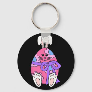 Niedliche Bunny Rabbit Egg Floral Girls Happy East Schlüsselanhänger