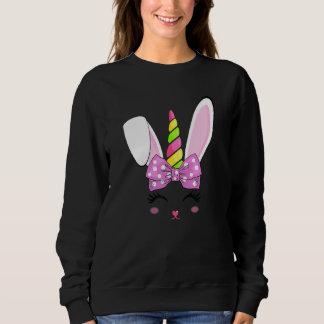Niedliche Bunny Rabbit Face Unicorn Glasses Girl H Sweatshirt