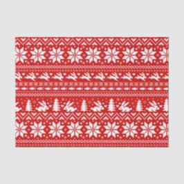 Niedliche Bunny Rabbits Red Holiday Patten Weihnac Seidenpapier