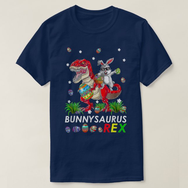 Niedliche Bunny saurus Rex T Rex Dino Dabbing Rabb T-Shirt (Design vorne)