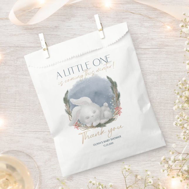Niedliche Bunny Snowly Winter Baby Dusche Geschenktütchen (Ausgeschnitten)