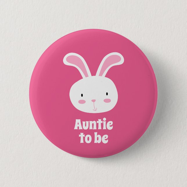 Niedliche Bunny Tanttie Button (Vorderseite)