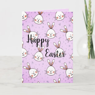 Niedliche Bunny und Chic Osterkarte zu Farbe Karte