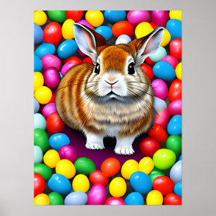 Niedliche Bunny und Jellybeans Poster