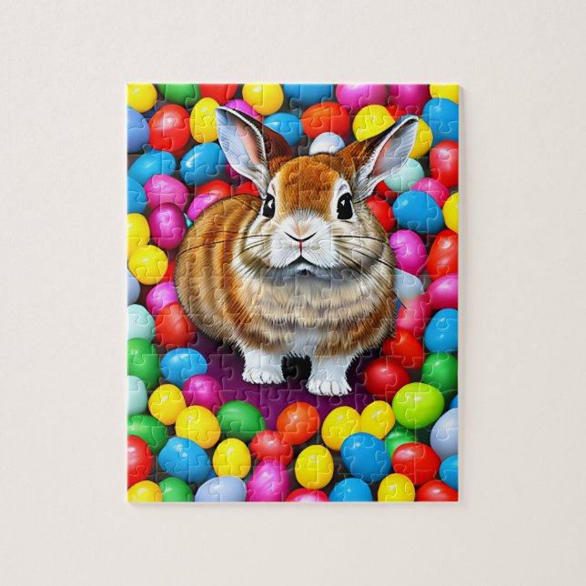 Niedliche Bunny und Jellybeans Puzzle (Vertikal)