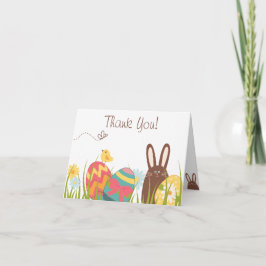 Niedliche Bunny und Ostereier Urlaub Danke