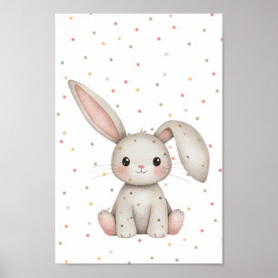 Niedliche Bunny Woodland Baby Animals Kinderzimmer Poster