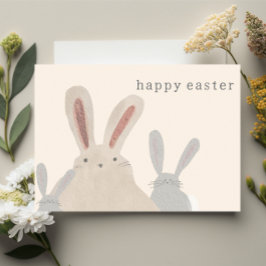 Niedliche Bunny Wunny Aquarell Osterkarte Feiertagskarte