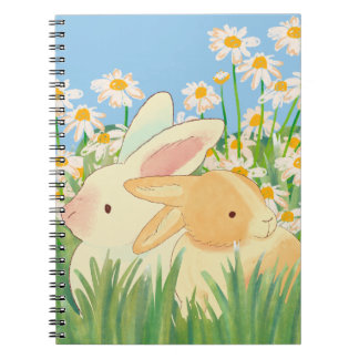 Niedliche Bunnys in der Natur Notizblock