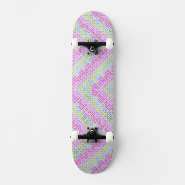 Niedliche bunt gürtelförmige Graffiti-Muster li Skateboard (Vorderseite)