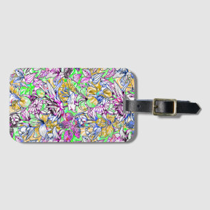 Niedliche, bunte abstrakte Blume Gepäckanhänger