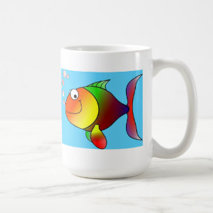 Niedliche bunte Cartoon FISCH-TASSE Kaffeetasse