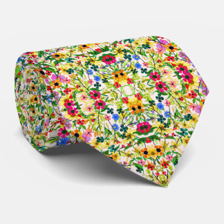 Niedliche, bunte Frühlingsblumen Blume Krawatte