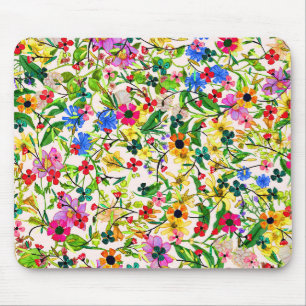 Niedliche, bunte Frühlingsblumen Blume Mousepad