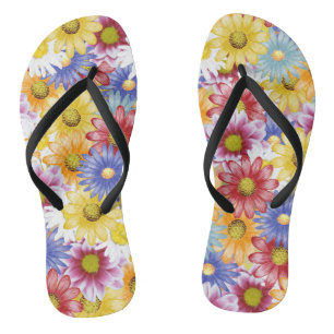 niedliche bunte Gänseblümchen Flip Flops
