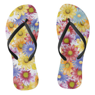 niedliche bunte Gänseblümchen Flip Flops
