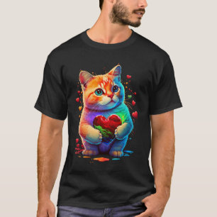 Niedliche bunte Katze für Kätzchen T-Shirt